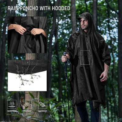 3-in-1 Military Rain Poncho Shelter