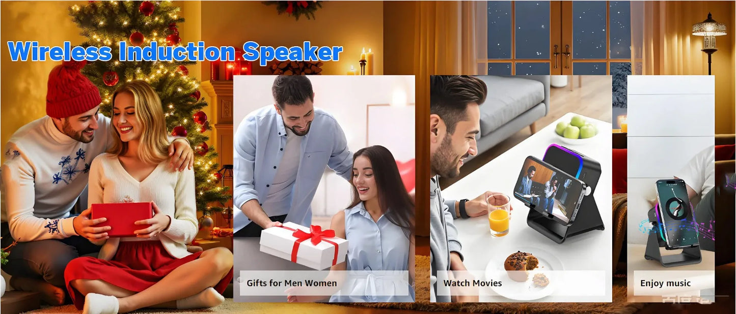 5-in-1 Bluetooth Speaker Phone Stand with RGB Light