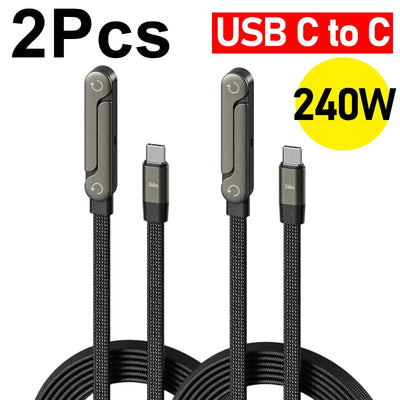 240W Fast Charging Cable with Phone Stand