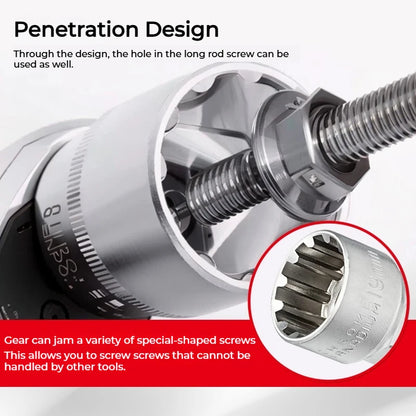 Pass-Through Ratchet Socket Wrench Set