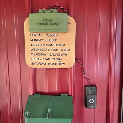 Ring Cam Claymore Mine Fake Prank Sign
