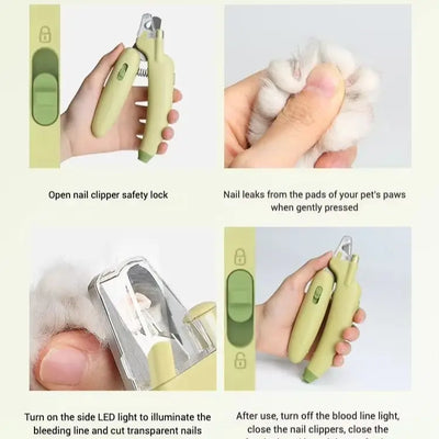 LED Pet Nail Clipper with Safety Guard