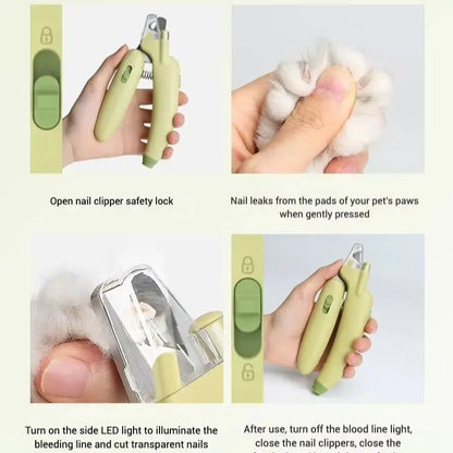LED Pet Nail Clipper with Safety Guard