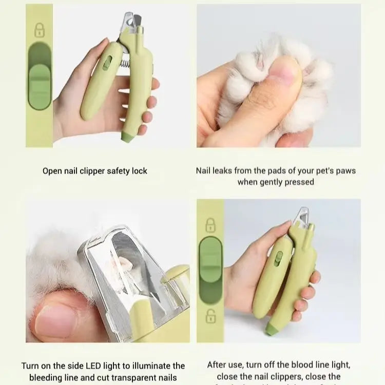 LED Pet Nail Clipper with Safety Guard