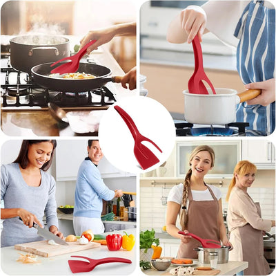 2-in-1 Flip Spatula Tongs