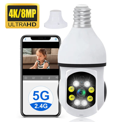 360° E27 WiFi Light Bulb Security Camera