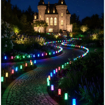 Solar Bubble Tube Pathway Stake Lights (Warm White)