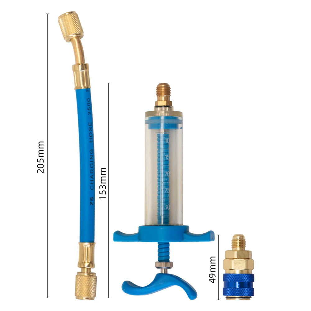 R134A A/C Oil Injector with Quick Coupler