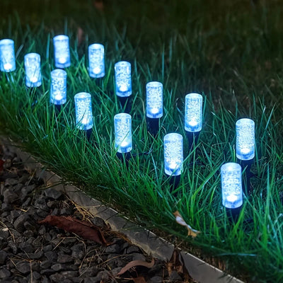 Solar Bubble Tube Pathway Stake Lights (Warm White)