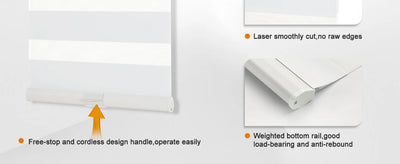No-Drill Cordless Zebra Blinds