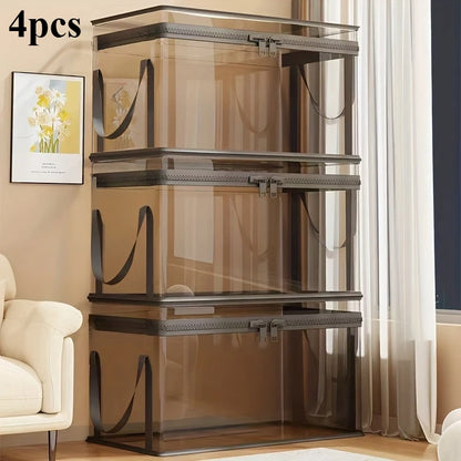 2-Pack Foldable Clear Storage Boxes (N)