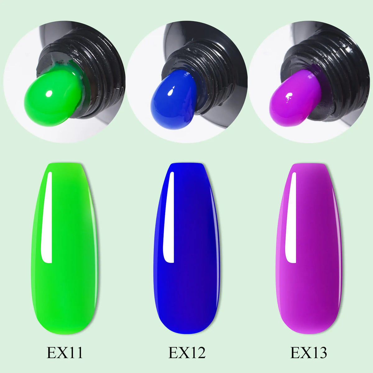 Set de 10 piezas para extensión de uñas de poligel