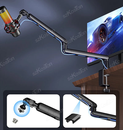 Professional Low-Profile Adjustable Microphone Boom Arm
