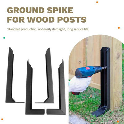 Heavy-Duty Steel Fence Post Repair Anchor Kit (2-Pack)
