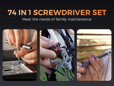 74-in-1 Magnetic Ratchet Screwdriver Set