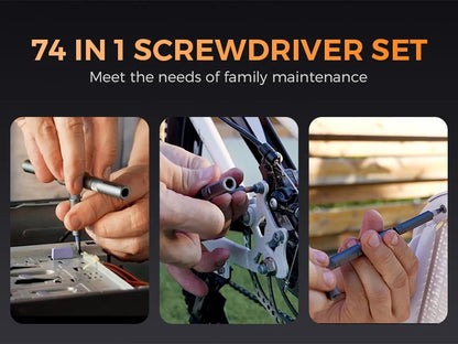 74-in-1 Magnetic Ratchet Screwdriver Set