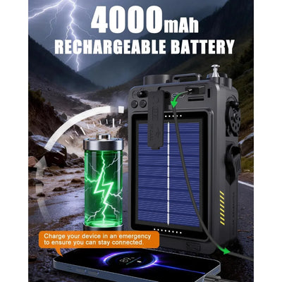 Altavoz de radio de emergencia solar y de manivela R11