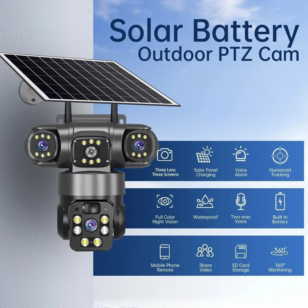 15MP Triple-Lens Solar Security Camera
