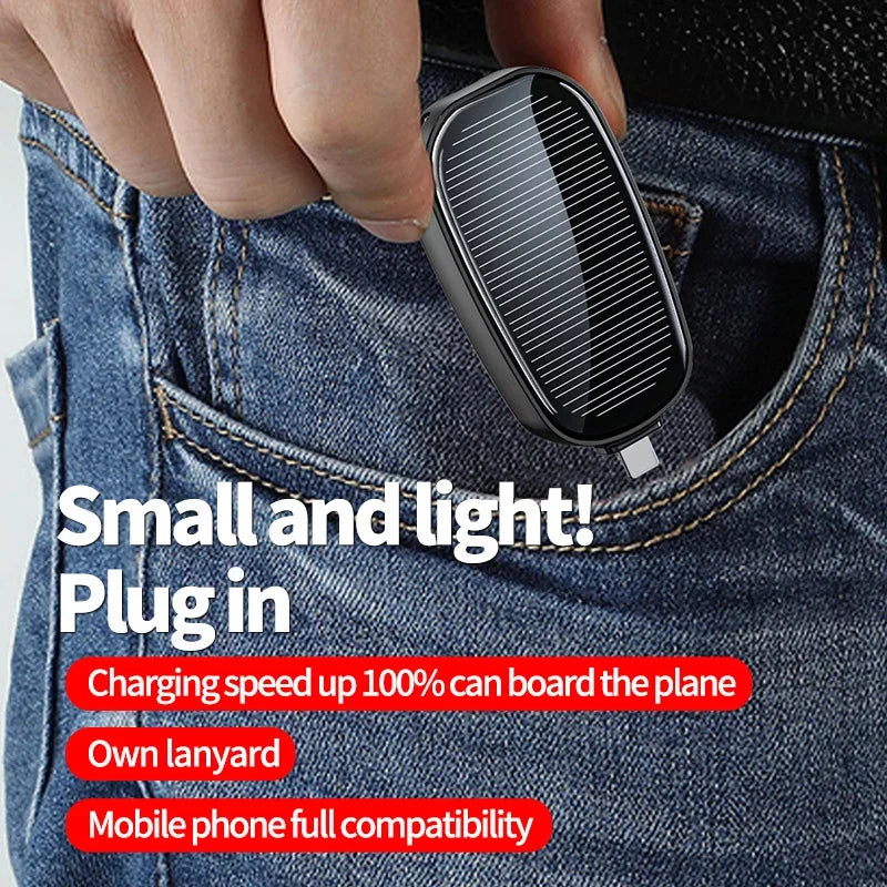 SolarKey Mini Power Bank 1200mAh