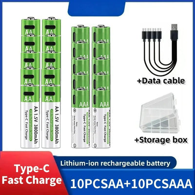 Rechargeable Lithium-Ion Battery AA&AAA