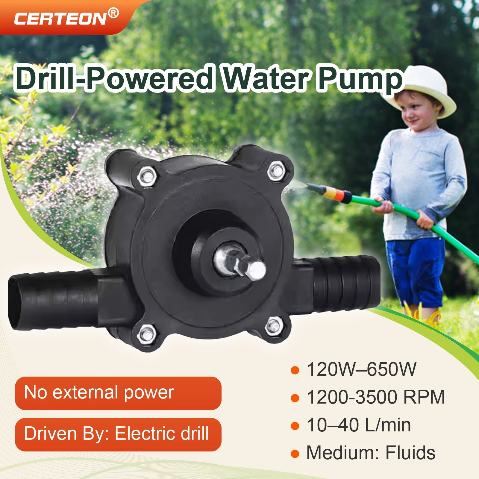 Drill Powered Water Pump
