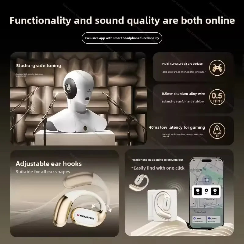 AI Translation Ear-Hook Wireless Earphones