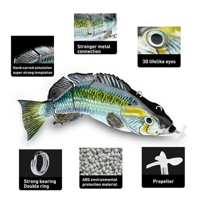 13cm/5.1" Rechargeable Robotic Fishing Lure