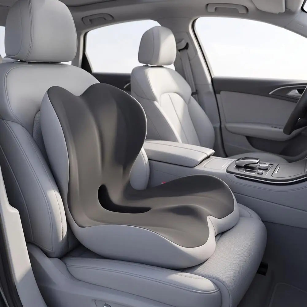 Ergonomic Memory Foam Seat Cushion with Lumbar Support