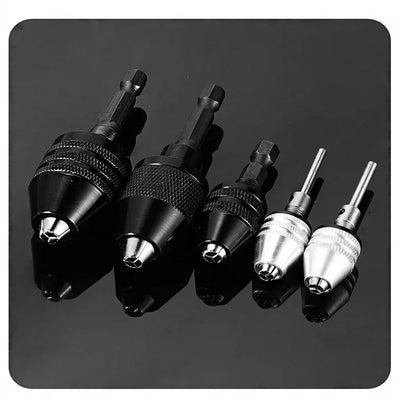 1/4" Hex Shank Keyless Drill Chuck Adapter (0.3mm–6.5mm Clamping Range)
