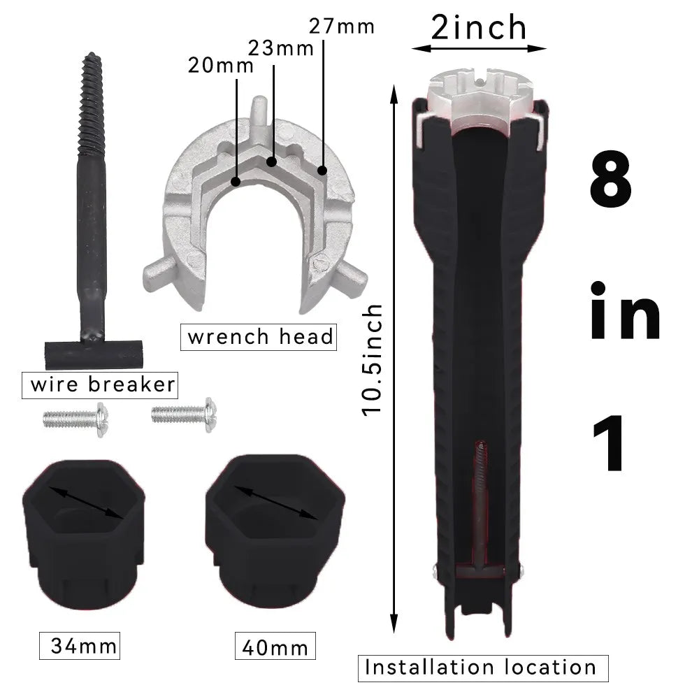 8-in-1 Sink Faucet Wrench