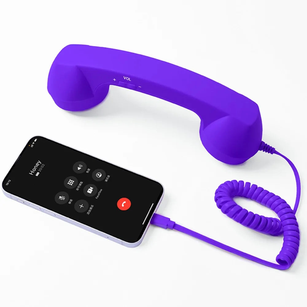 Wired Retro Telephone Handset Receiver (Type-C / 3.5mm)