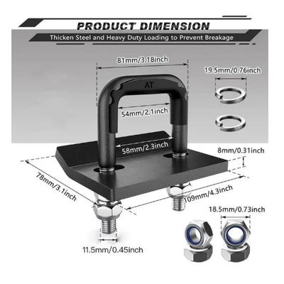 Heavy-Duty Anti-Rattle Hitch Clamp for 2.5" Receivers