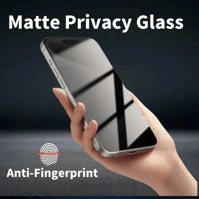 Matte Privacy Tempered Glass Screen Protector with Dust-Free Auto Installation Tray