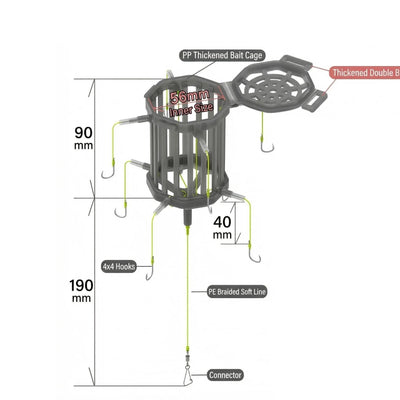 8 Hook Carp Fishing Rig