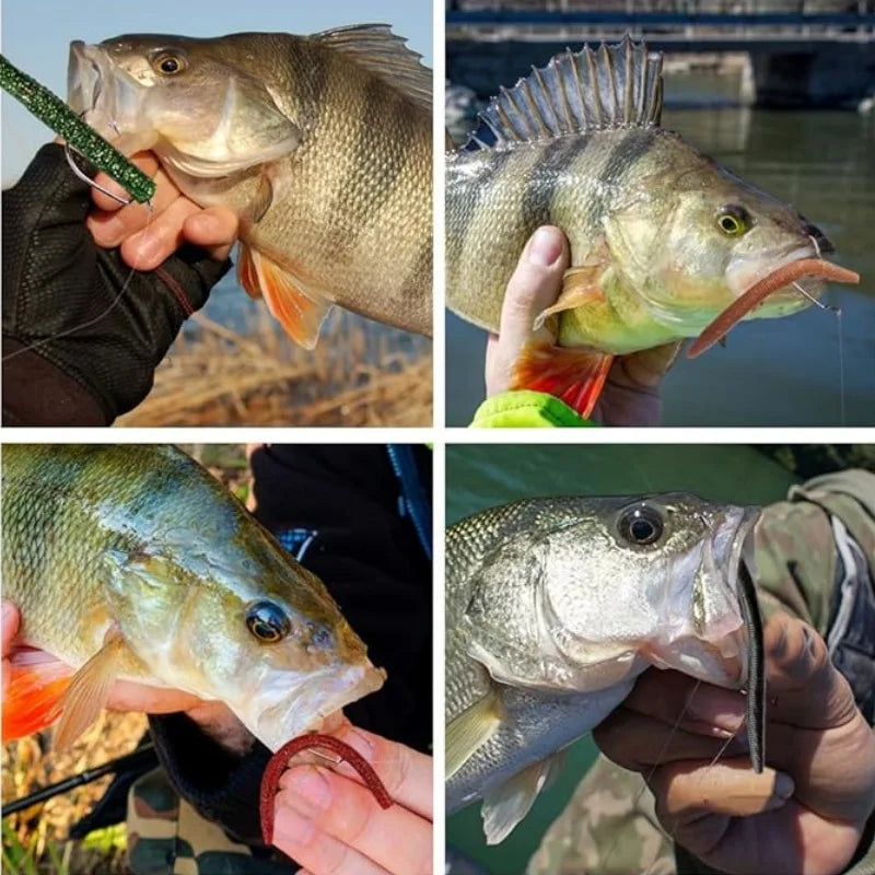 Soft Worm Fishing Lures Set 4"/5.5"
