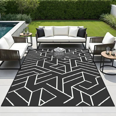 Reversible Waterproof Outdoor Plastic Straw Mat
