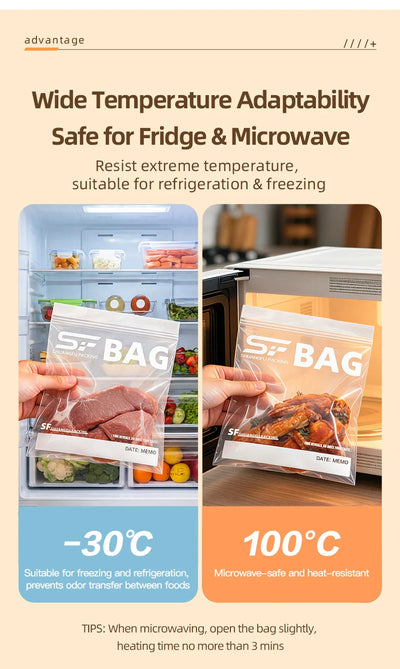 Reusable Double-Seal Food Storage Bags