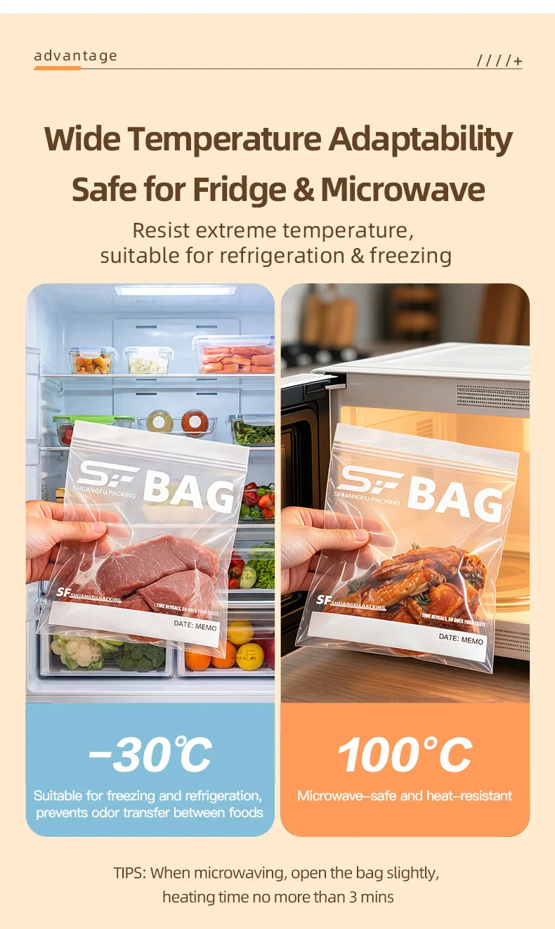 Reusable Double-Seal Food Storage Bags