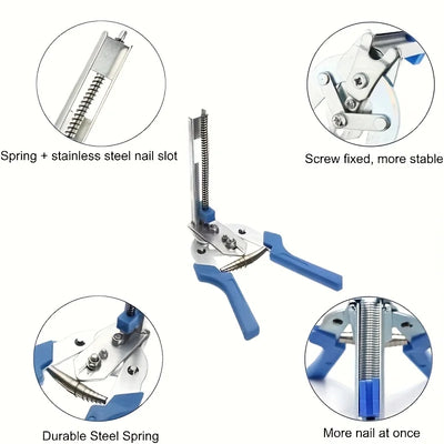 Heavy-Duty Hog Ring Pliers Kit with 600 Clips