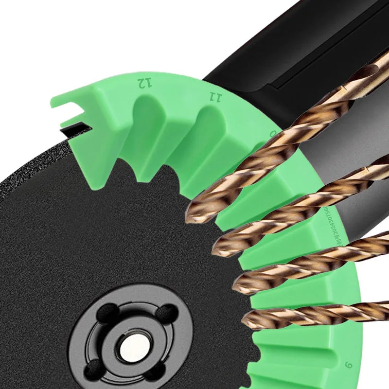 Drill Bit Sharpener Grinding Attachment 1/8"–1/2" (3–12mm)