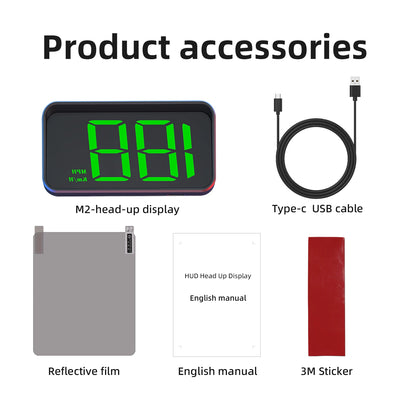 M2 Universal GPS Digital Car HUD Speedometer