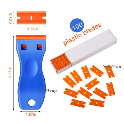Plastic Razor Scraper with 100 Blades