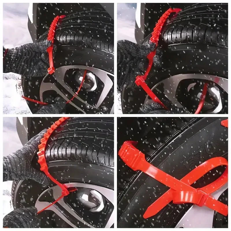 Emergency Car & Motorcycle Tire Anti-Skid Straps