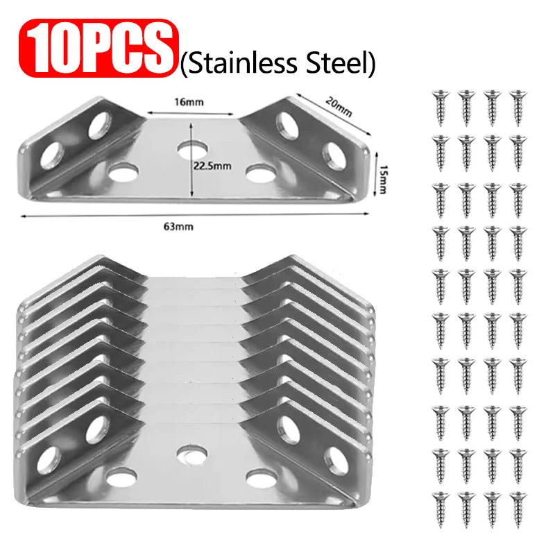 90° Corner Brackets with Screws