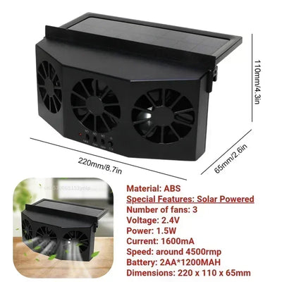 Triple Window Car Fan