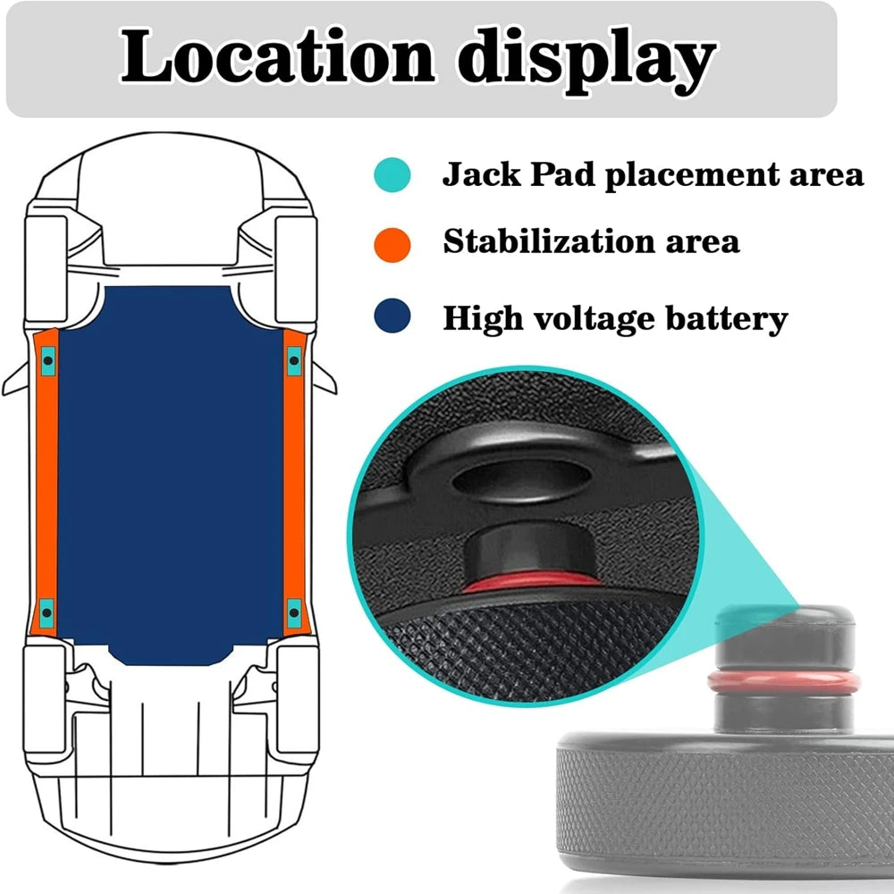 Jack Pad Adapter – Rubber Lift Support for Model 3, Y, S & X