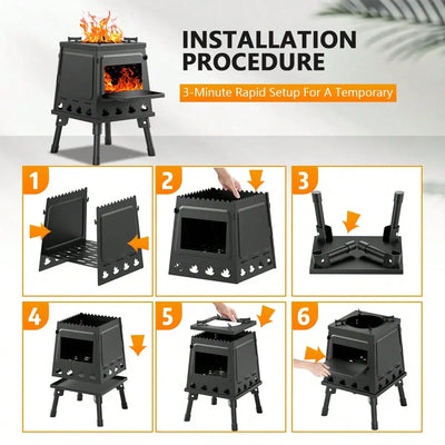 Portable Wood Burning Camping Stove