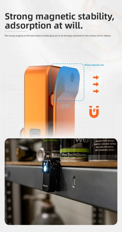Mini Magnetic Clip-On LED Flashlight
