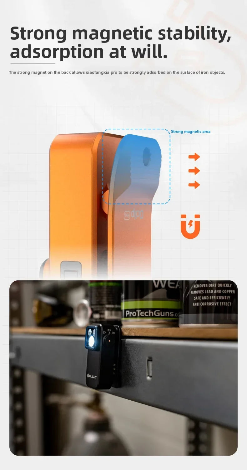 Mini Magnetic Clip-On LED Flashlight