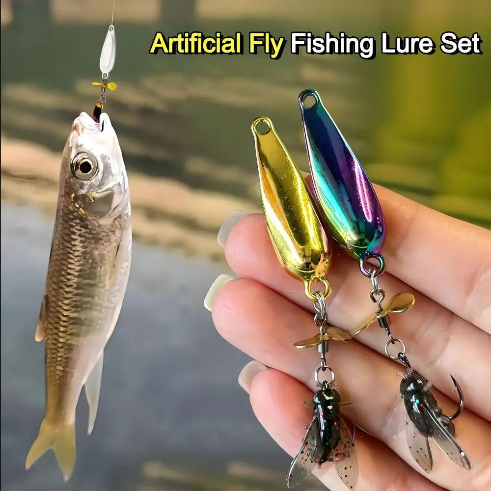 Artificial Fly Spinner Fishing Lure Set